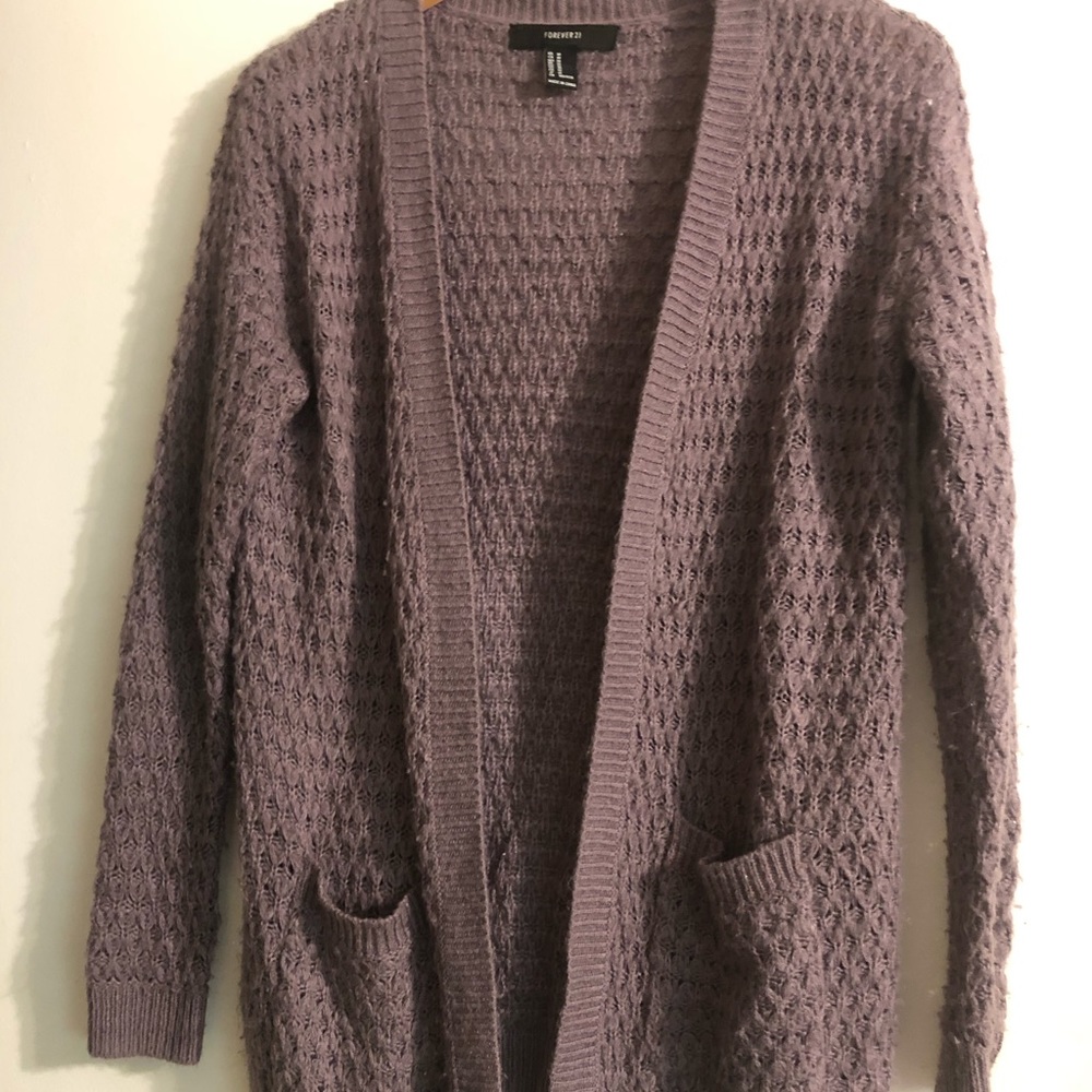 Purple knitted sweater